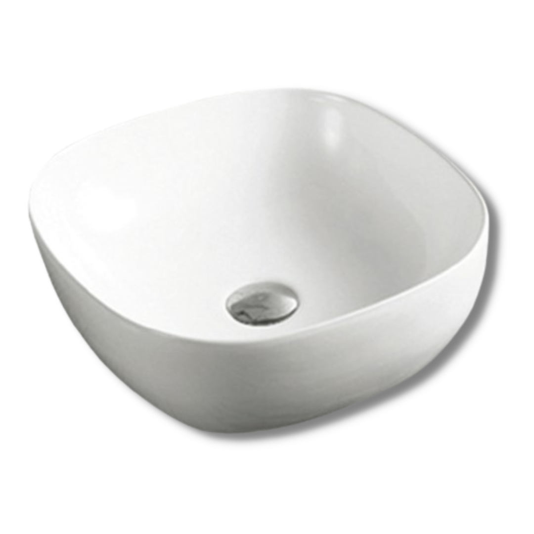 DOCASA Square Counter Mounting Wash Basin come with single pre-punched tap hole & cap