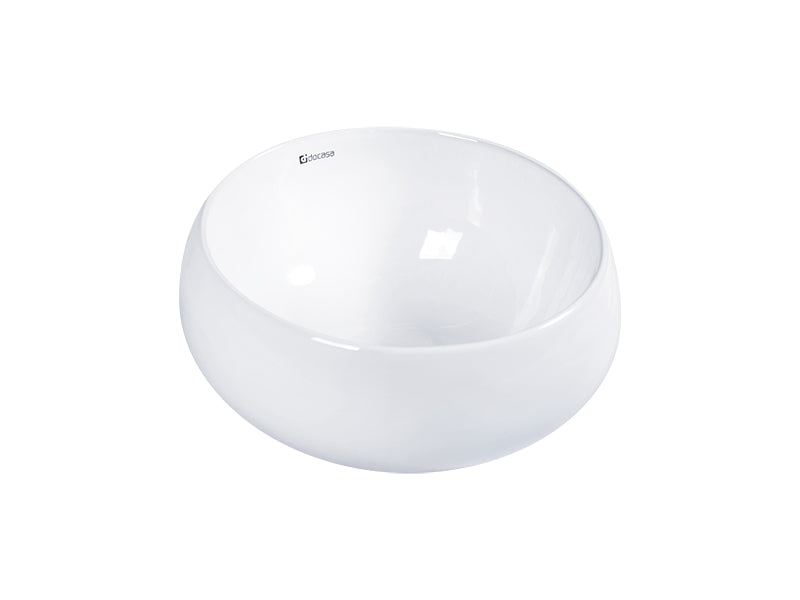 DOCASA White Round Counter Top Wash Basin