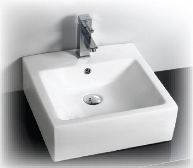 DOCASA 470mm Counter Top Wash Basin come with single pre-punched tap hole, overflow & cap