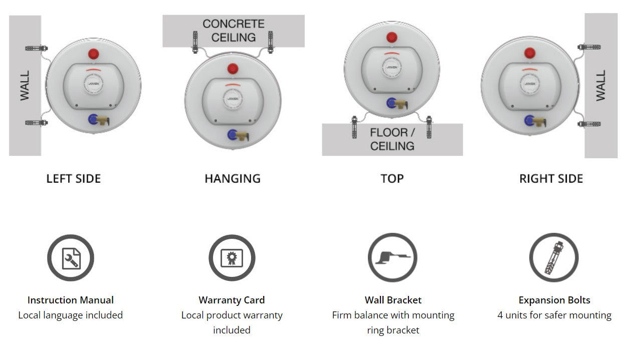 JOVAN 50L Stainless Steel Storage Water Heater