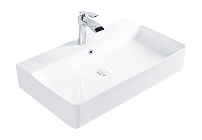 DOCASA Counter Top Wash Basin come with single pre-punched tap hole, overflow & cap