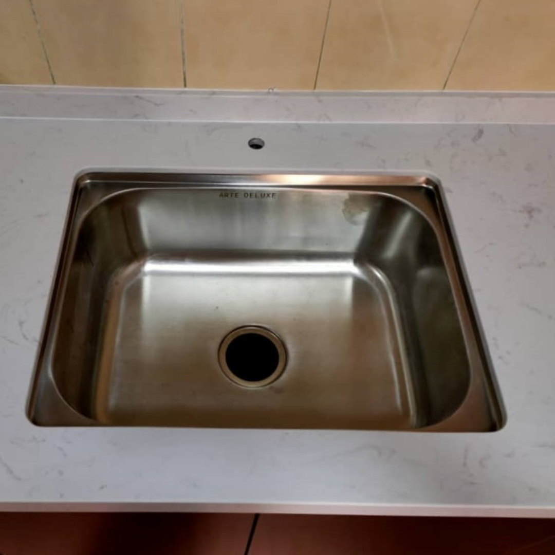 ARTE 600mm Stainless Steel Silver Single Kitchen Sink