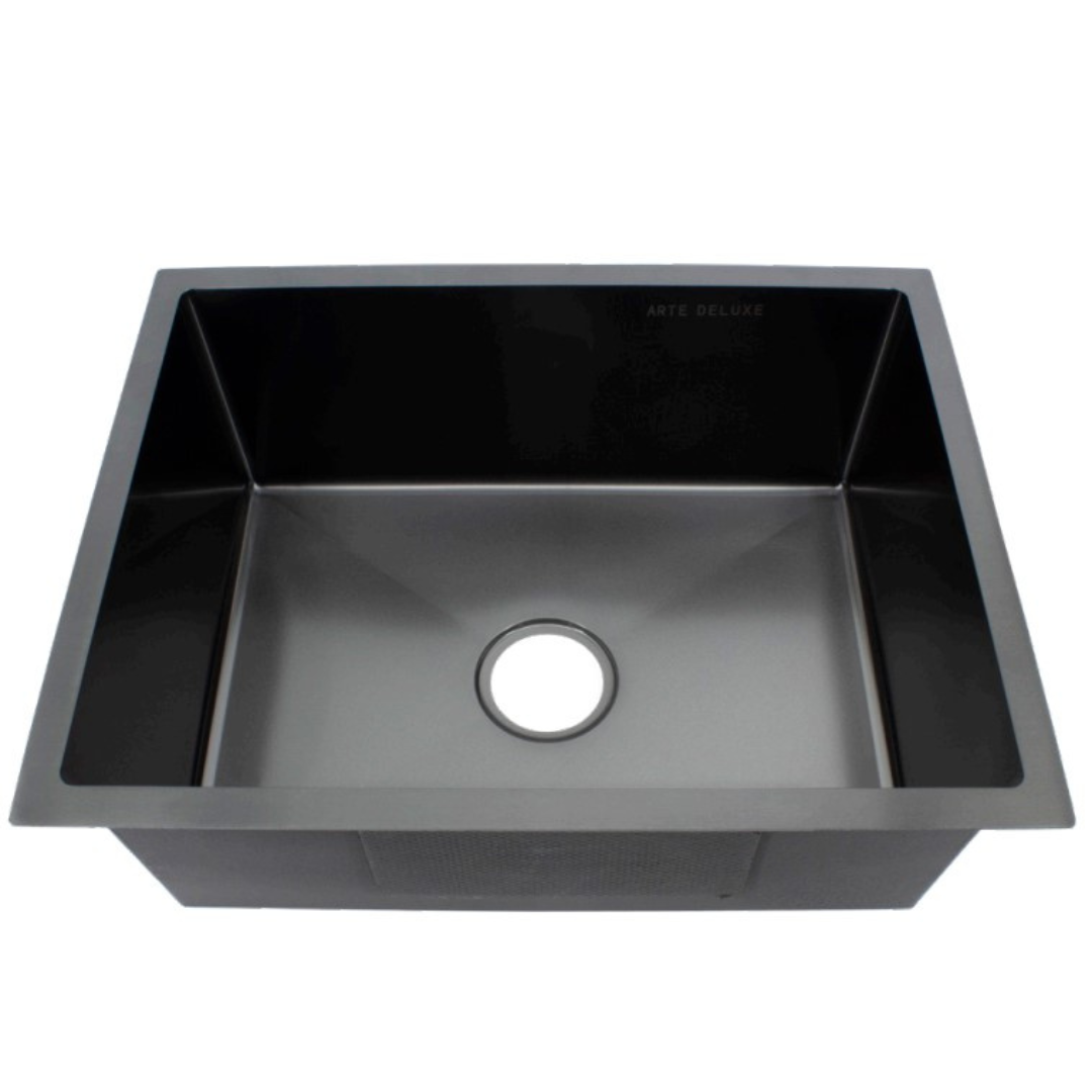 ARTE 600mm Stainless Steel Black Nano Handmade Sink - Single Bowl