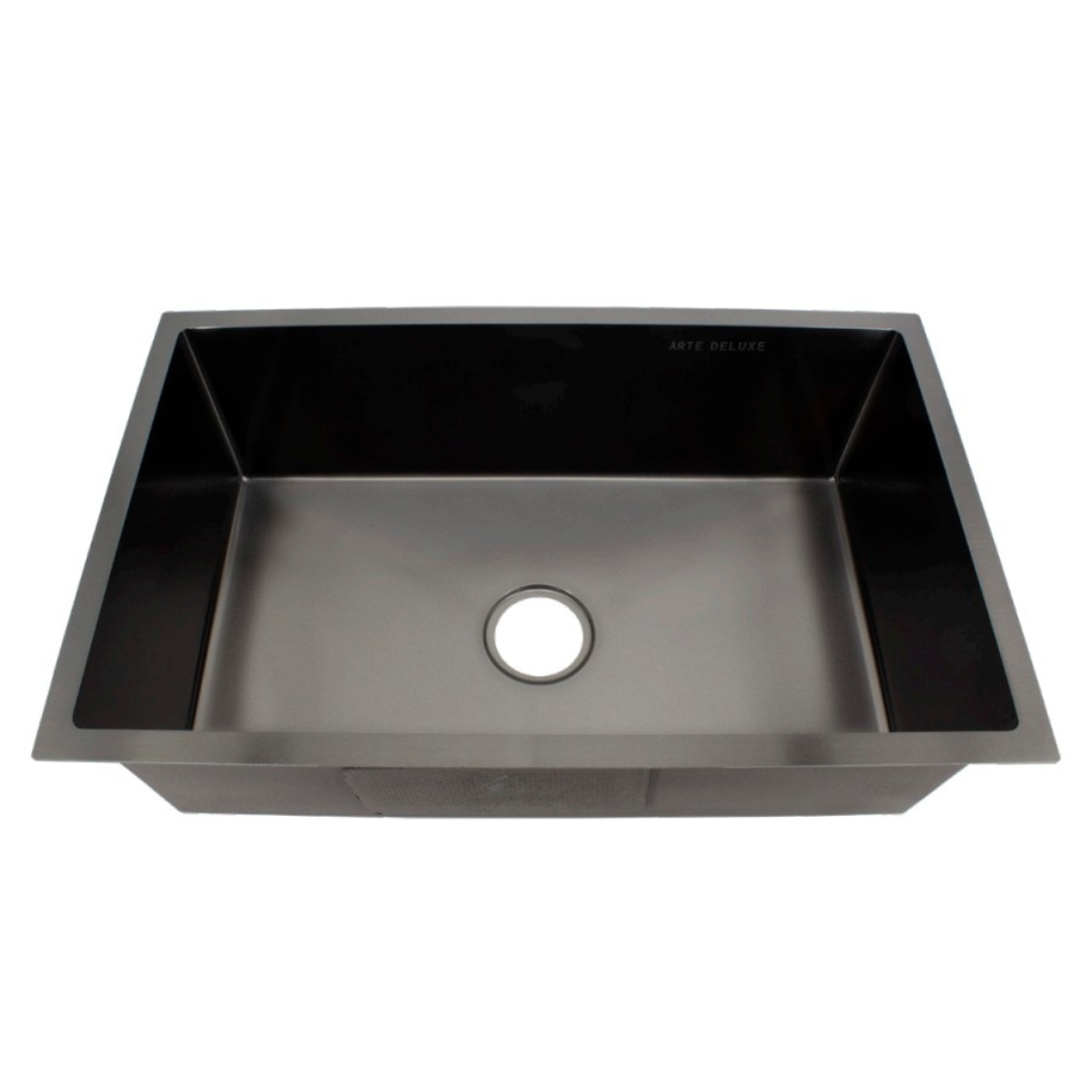 ARTE 600mm Stainless Steel Black Nano Handmade Sink - Single Bowl