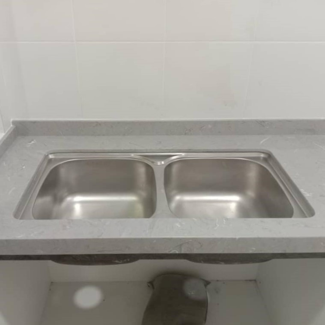 ARTE 820mm Stainless Steel Silver Double Kitchen Sink