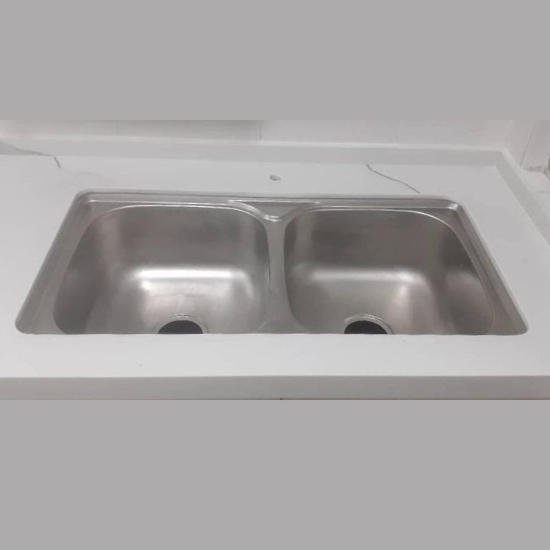 ARTE 820mm Stainless Steel Silver Double Kitchen Sink