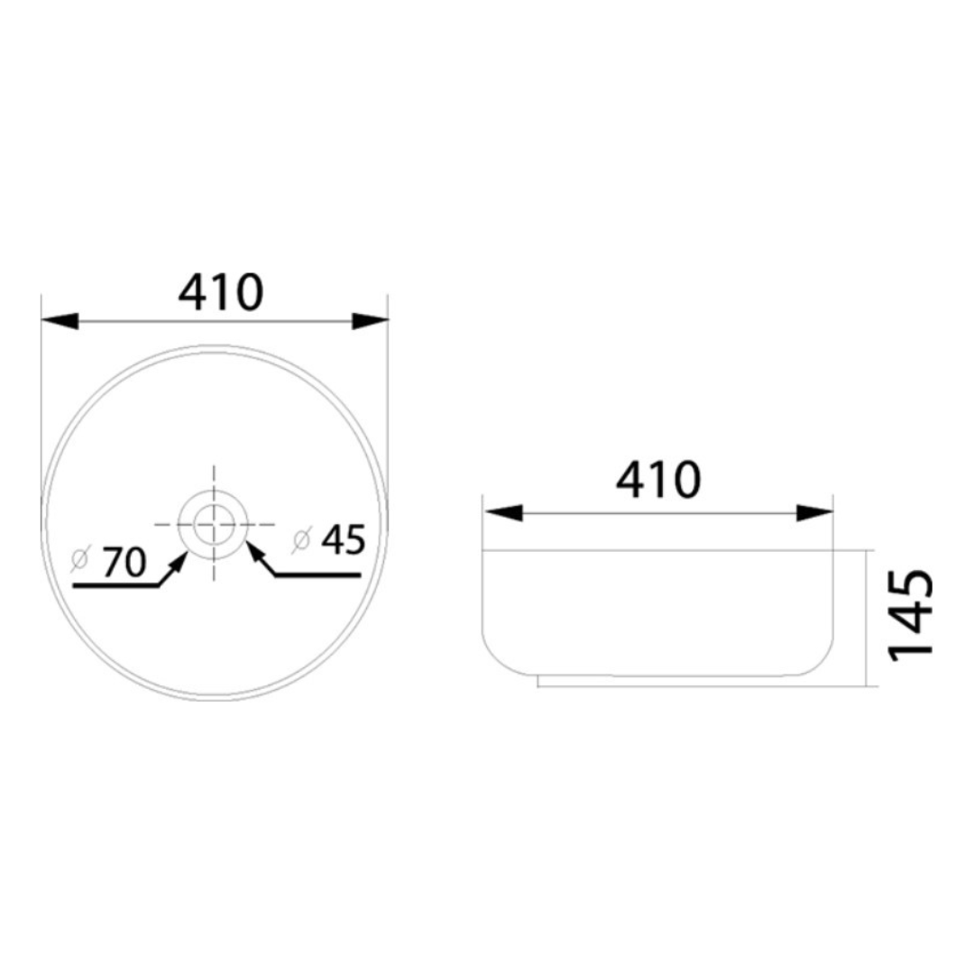 DOCASA White Round Counter Top Wash Basin