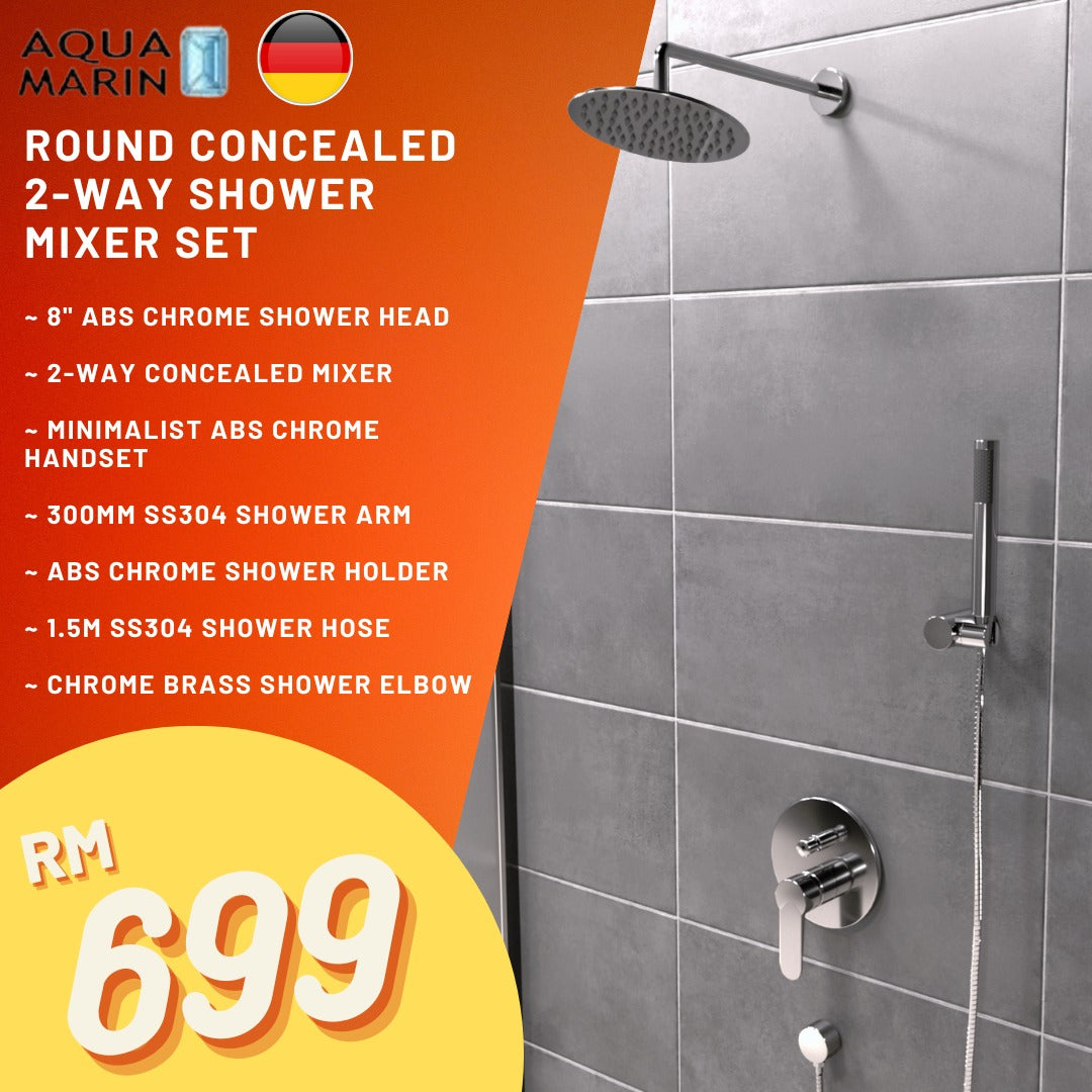 Concealed Shower Mixer Set Round